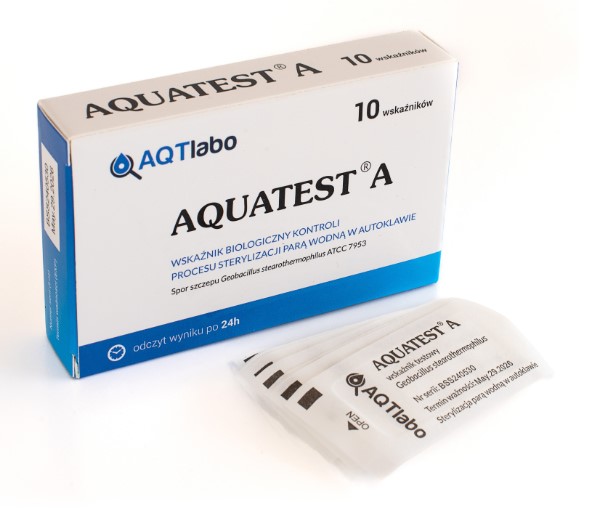 Test - Aquatest A 10pcs (test de tip Sporal) indicator biologic al procesului de sterilizare cu abur în autoclavă